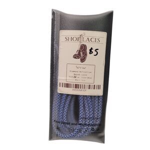 Sinowe Diamond Reflective Shoe Laces Replacement Round Blue 45 in Length New
